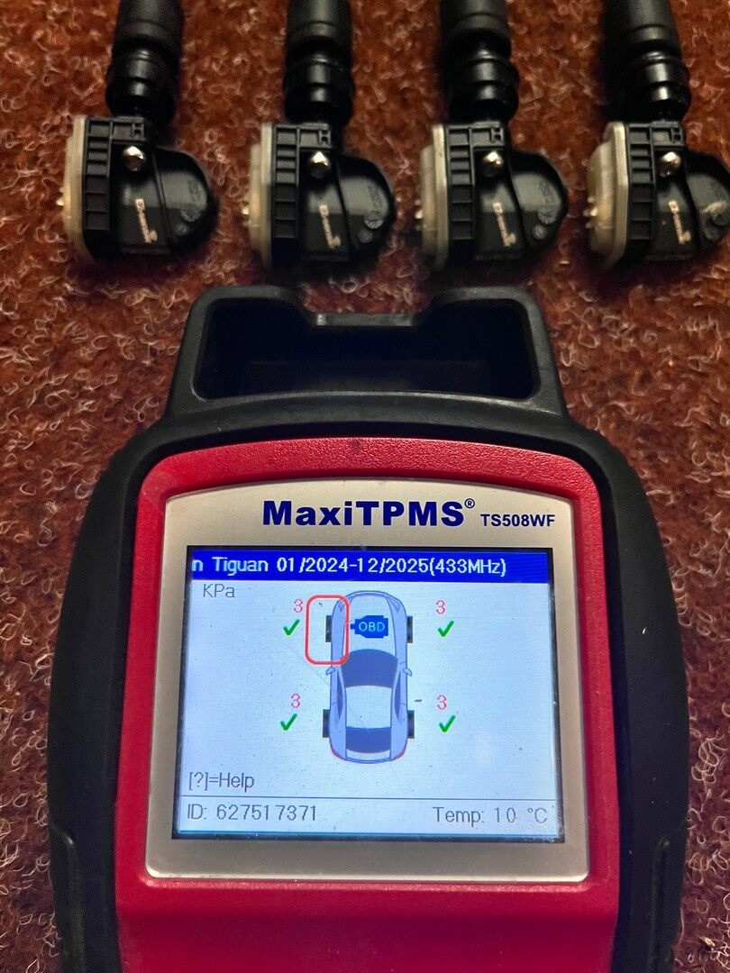 4x TPMS - Senzory - Volkswagen - 8