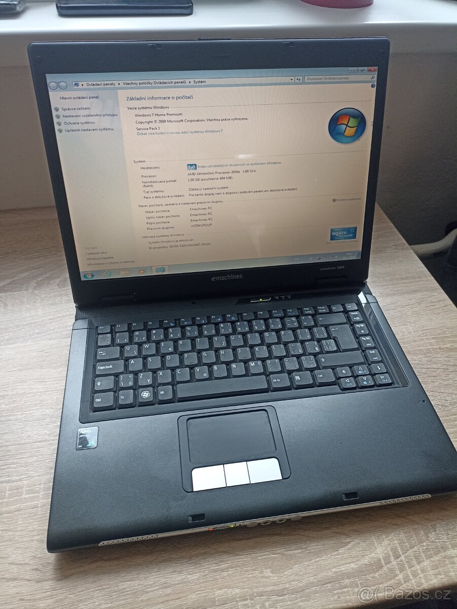 Notebook emachines E620 - 8