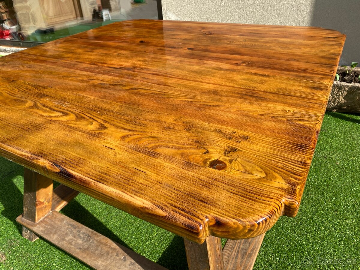 Masivní stůl borovice - 8