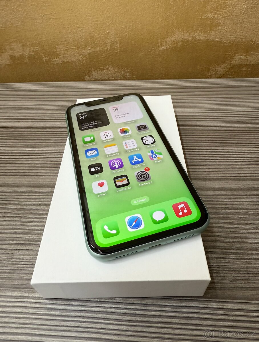 Apple iPhone 11 128GB zelená, baterie 100% - 8