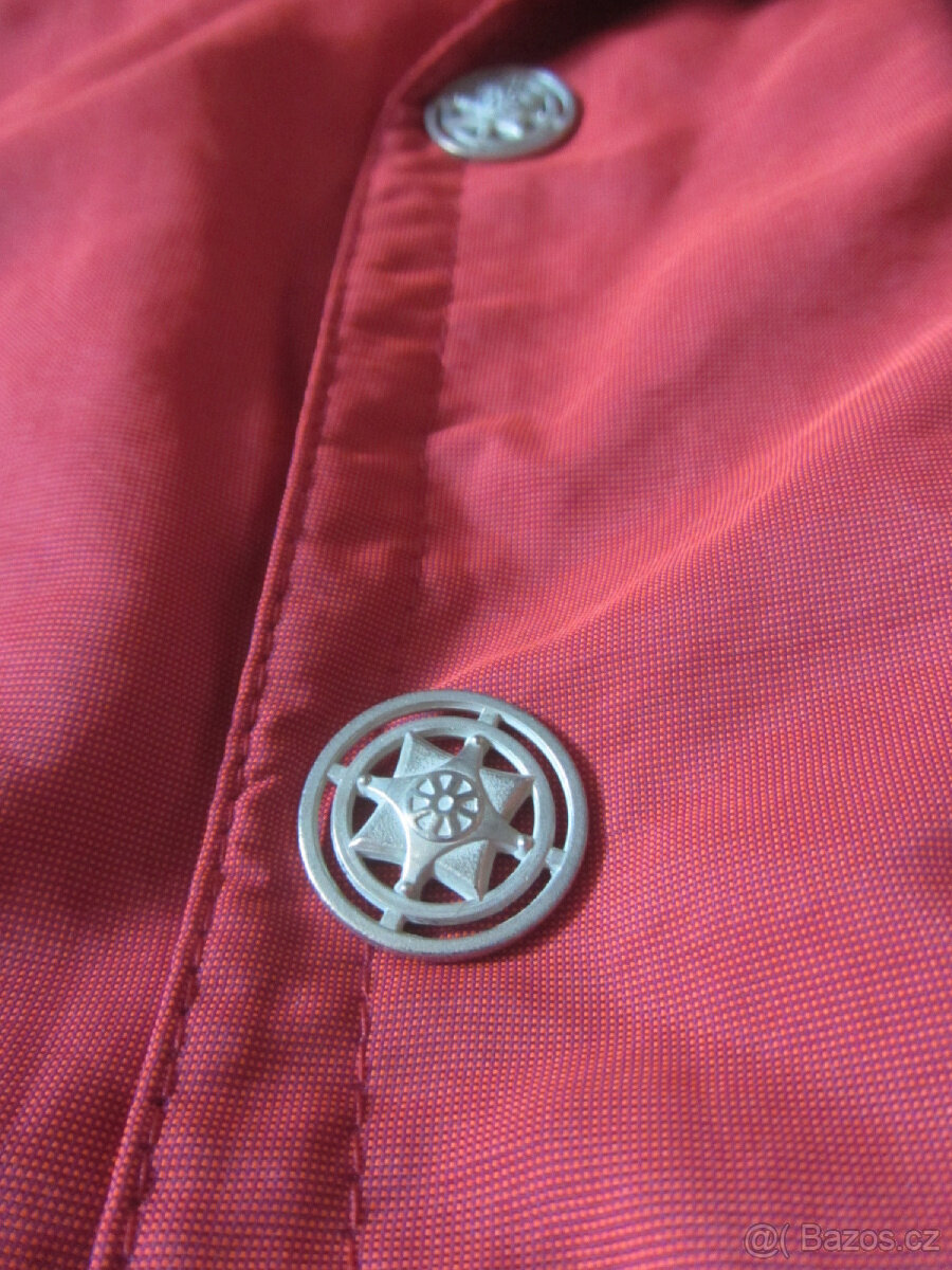 Vintage 90s rezavá pánská bunda přes hlavu - 8