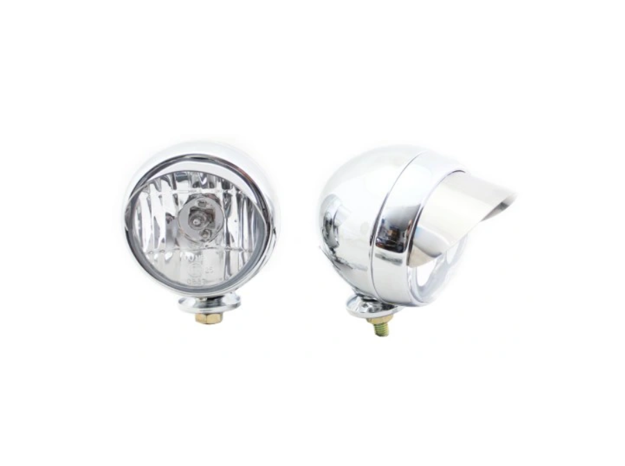 Chrom přídavná světla chopper,cruiser na padací rám.EU homol - 8