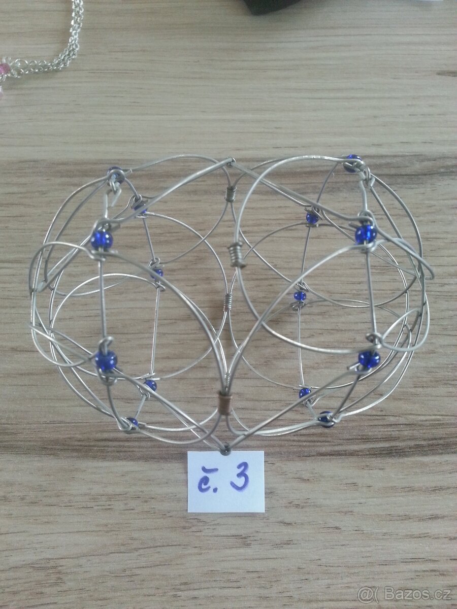 Bižuterie, prstýnek+náušnice, kapesní zrcátko,kožený náramek - 8