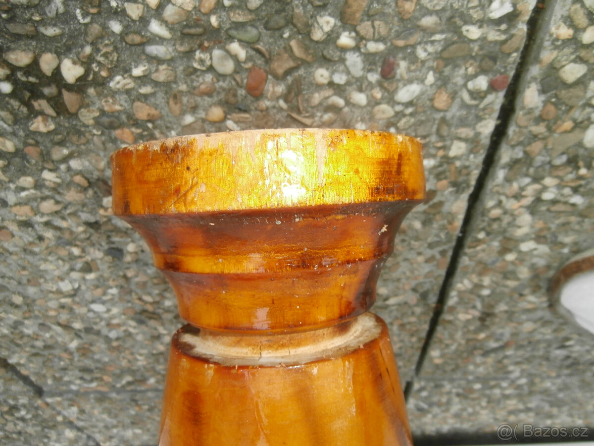 Váza dřevěná soustružená za 400 kč - 8