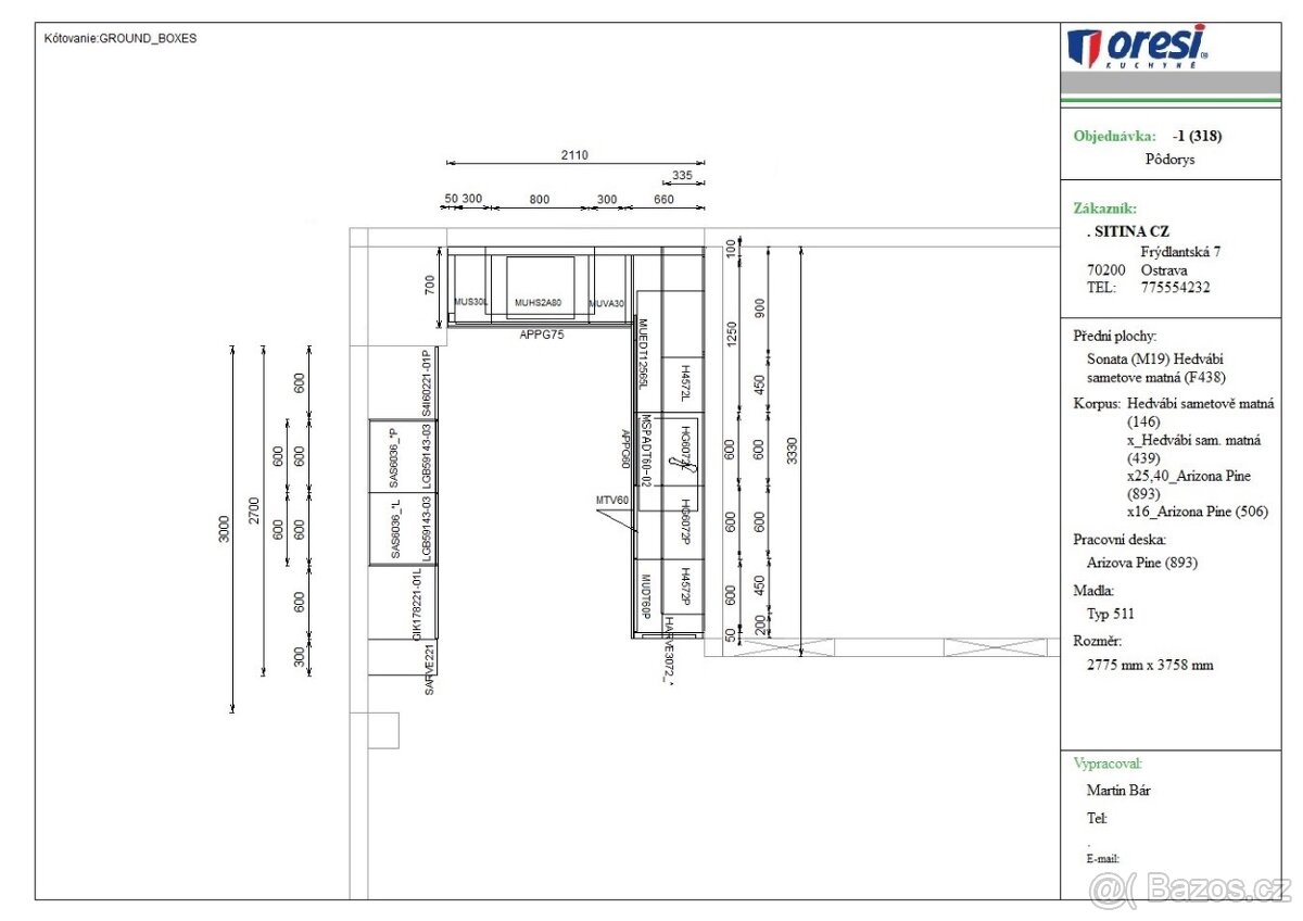 Prémiová kuchyňská linka Livanza - Sonata, sleva 60% - 8