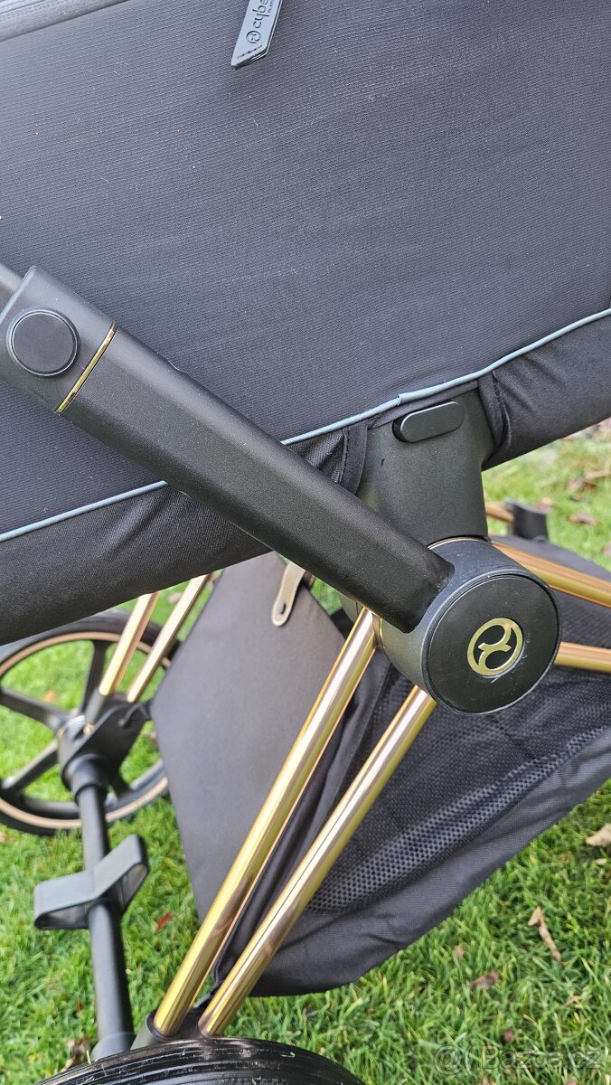 Prodám kočárek Cybex priam 2V1 rosegold + černé doplňky. - 8