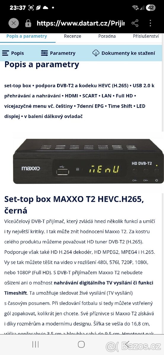 Televize Thomson 40" Full HD + DVB-T2 set-top box Maxxo - 8