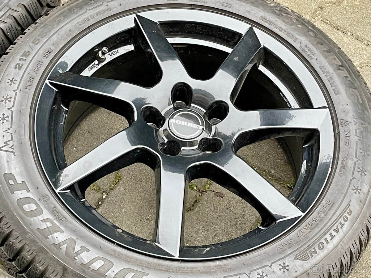 Alu kola 5x114,3 zn.BORBET 215/55 R17 zimní sada - 8