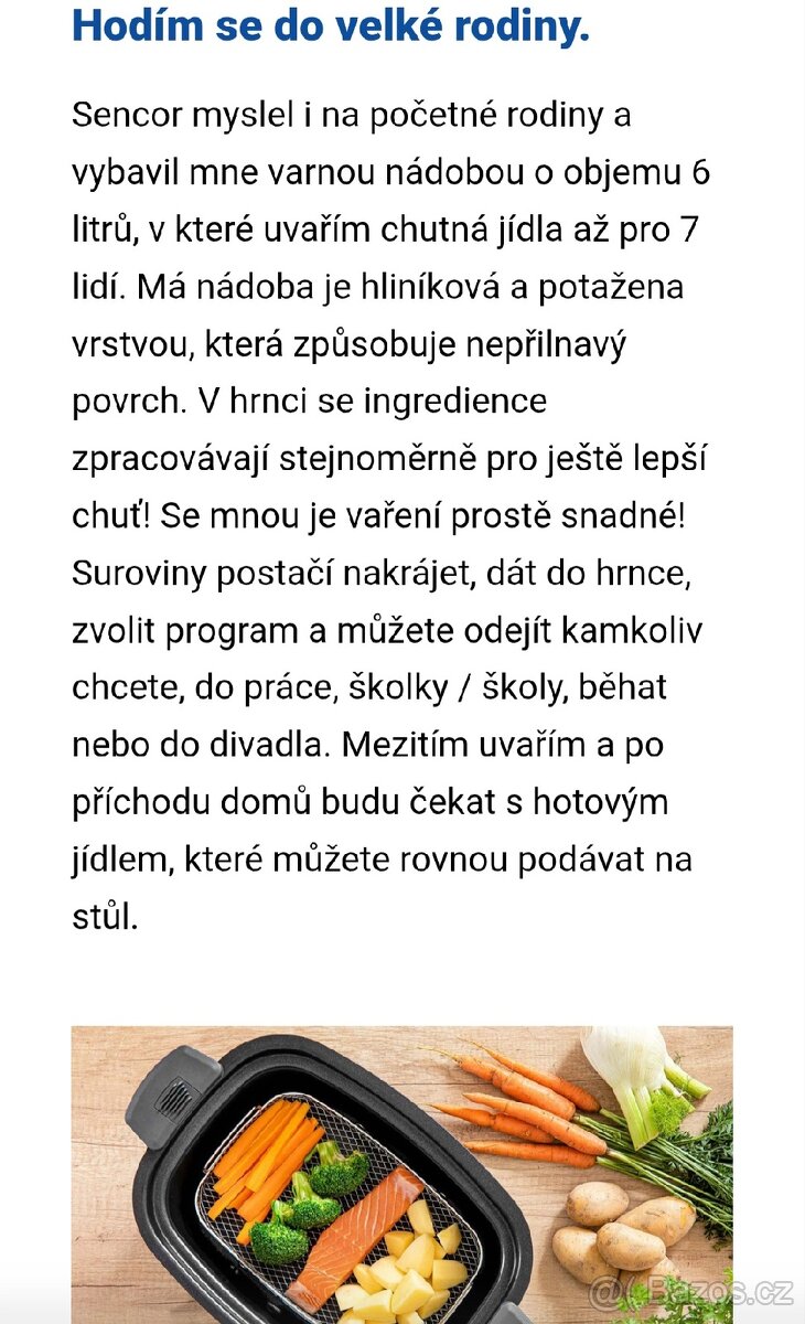 NOVY Pomaly hrnec Sencor SPR 5500SS - 8