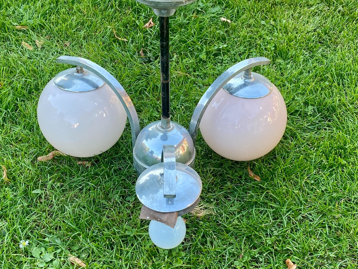 lustr starý lustr chromovaný lustr koule retro lust - 8