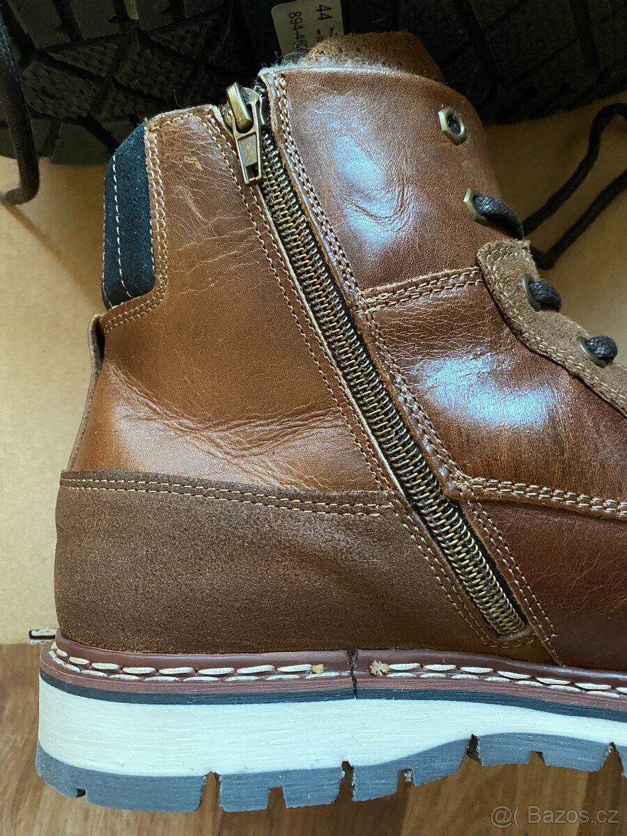 Nové pánské kožené zimní boty Baťa s tepl. podšívkou - č. 44 - 8