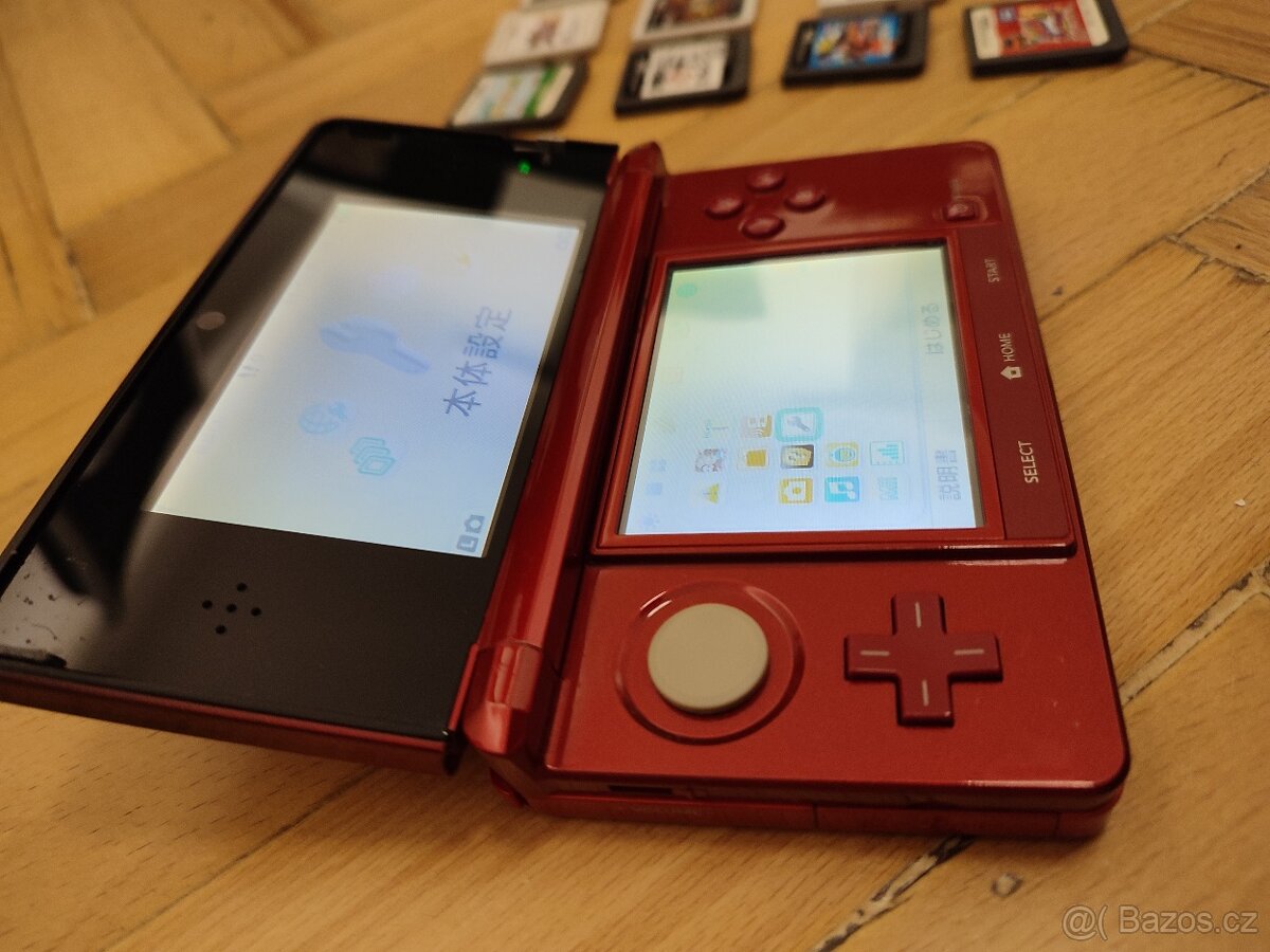 Nintendo 3ds červené + 10 her Super stav - 8