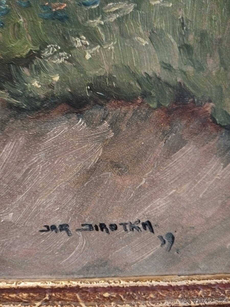 obraz LESNÍ ÚVOZ II., olej, sign. Jar. Jirotka 1939 - 8