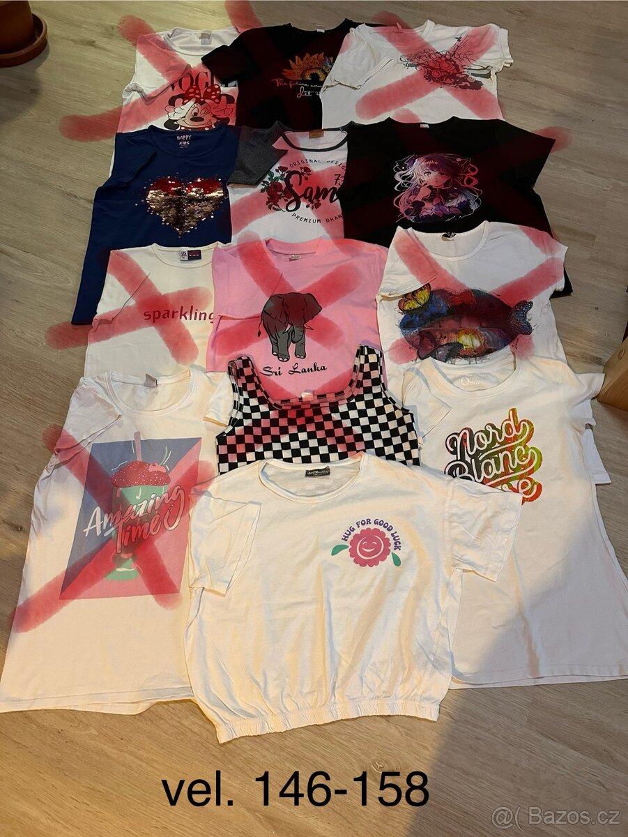 Mikiny a trička holky vel. 122-164 - 8
