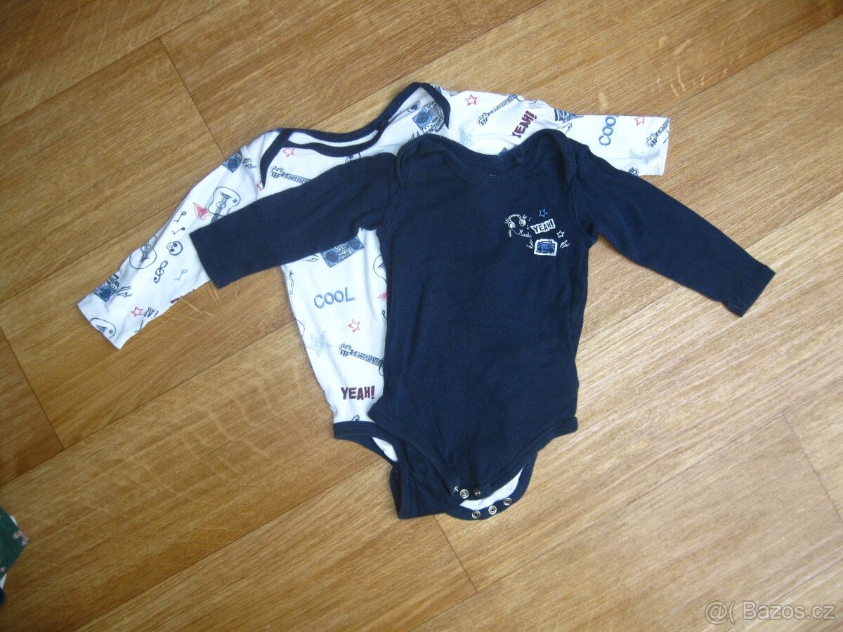 Kojenecké oblečení - body, kabátky, tepláky, velikost 74 - 8