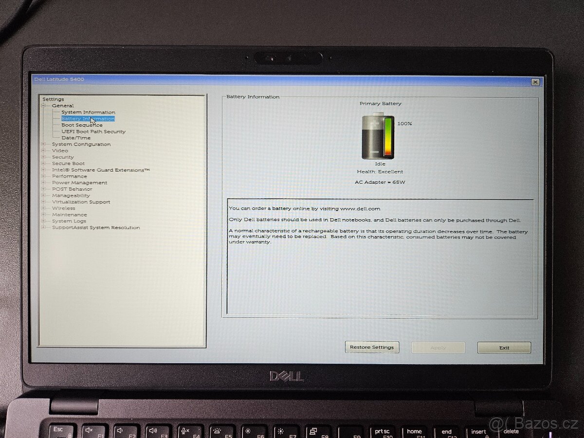 Notebook Dell Latitude 5400 (bez SSD) - 8