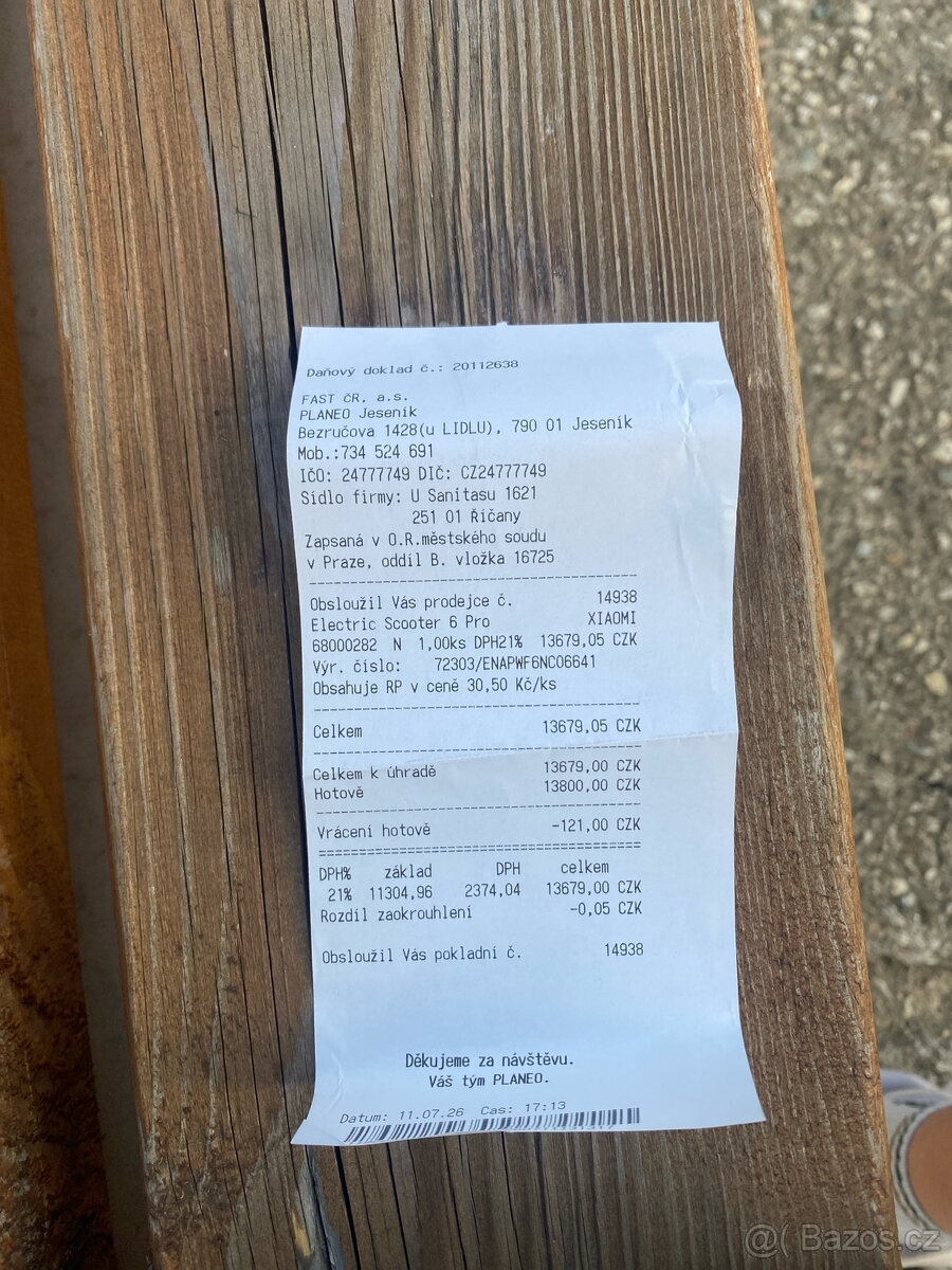 Elektro koloběžka xiaomi 6 Pro - 8