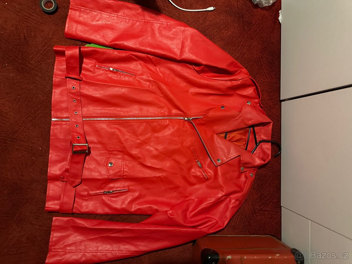 Bunda kozena cervena top stav - 8