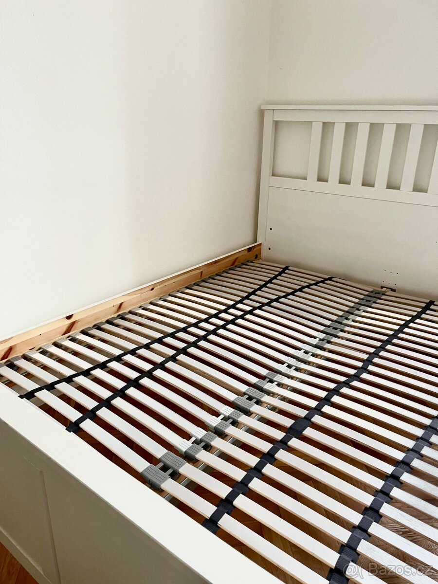 Bílý rám postele, 160x200 cm HEMNES IKEA - 8