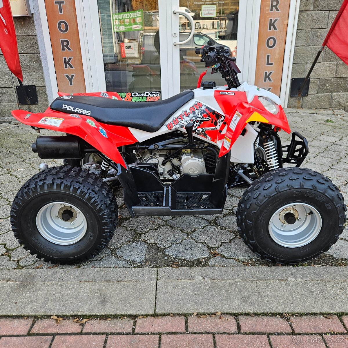 Polaris Outlaw 90, ČR, nové brzdové obložení, 6kw - 8