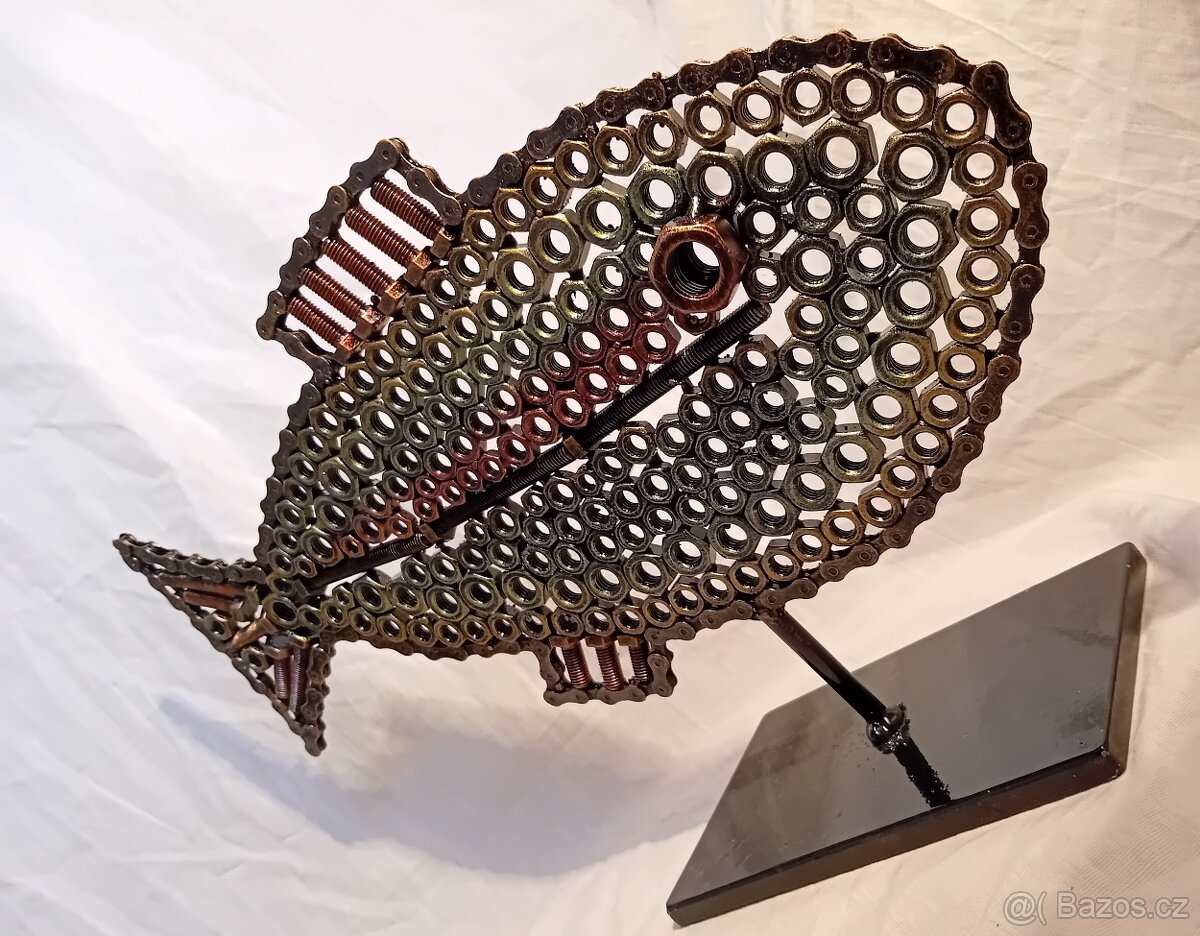 STEAMPUNK RECYCLE ART - PATINOVANÝ KOV. AUTORSKÁ TVORBA - 8