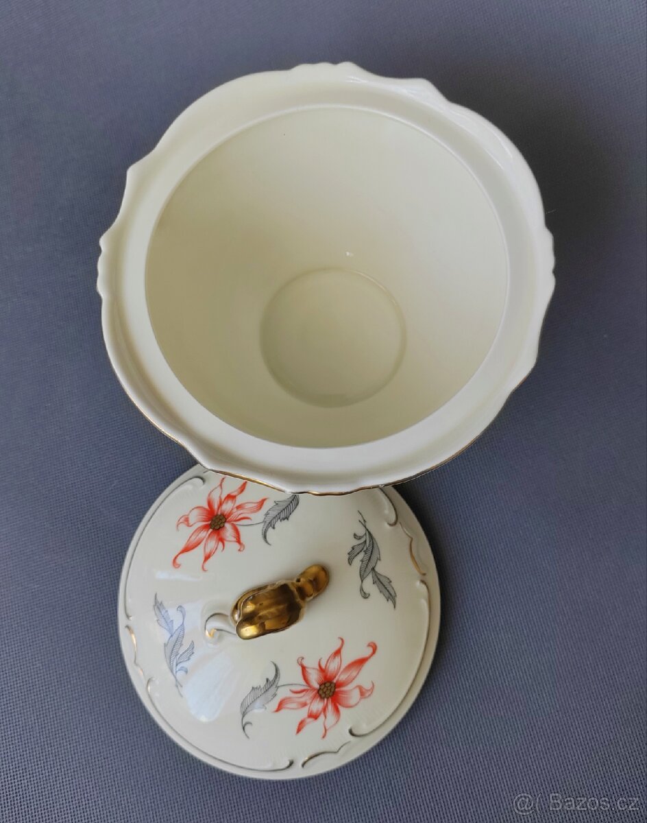 Vynikající porcelánová cukřenka/dóza Zeh Scherzer (1930 rok) - 8