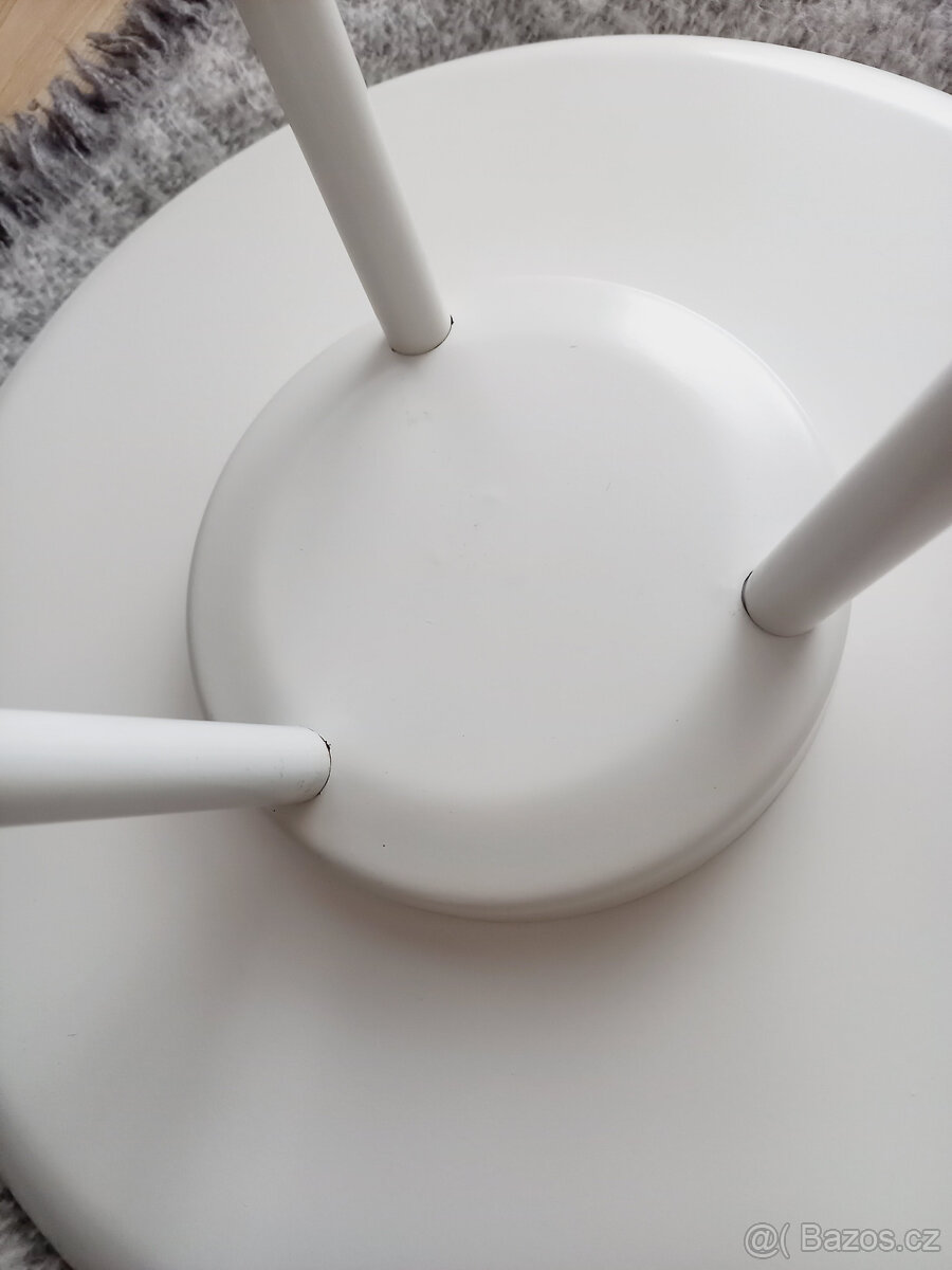 Bílý kovový stolek Frost - WHITE LABEL - 8