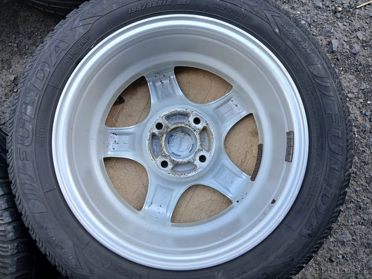 Prodám sadu ALU kol Enzo 195/55R15 letní - 8