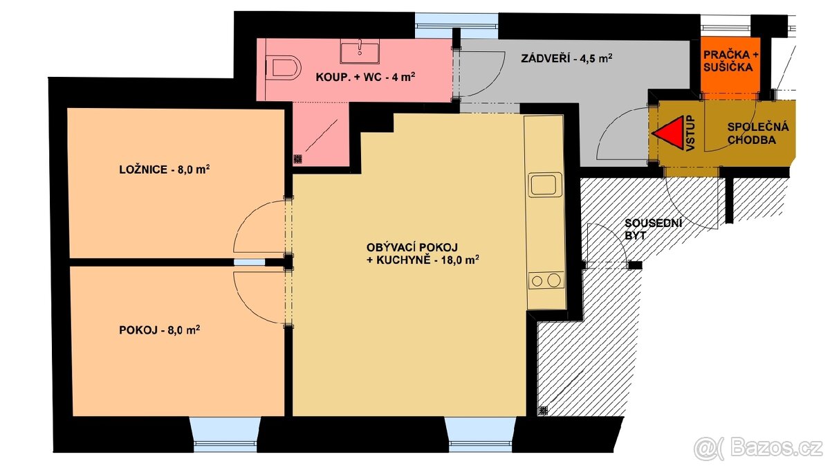 Pronajem bytu 3kk JH - 8