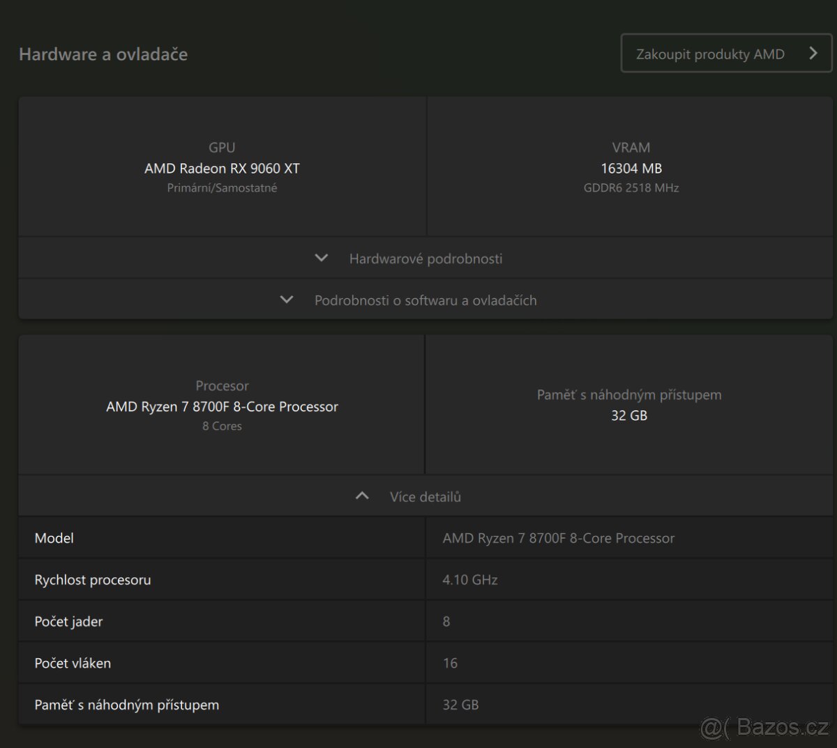 Herní PC RYZEN 7 8700,RX 9060XT 16GB,32GB DDR5,WIFI - 8
