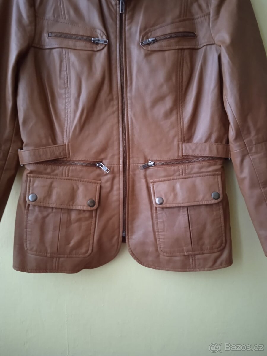 Kožená bunda, velikost 36 - 8