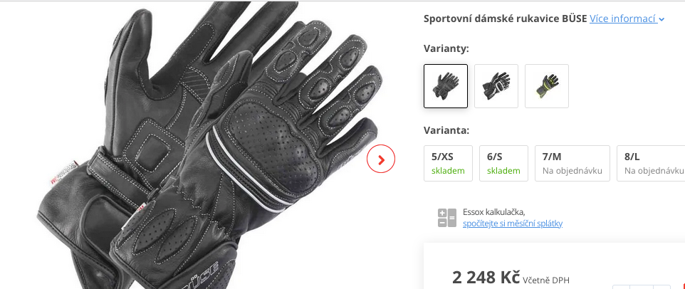 Moto rukavice BUSE dámské -7 - 8