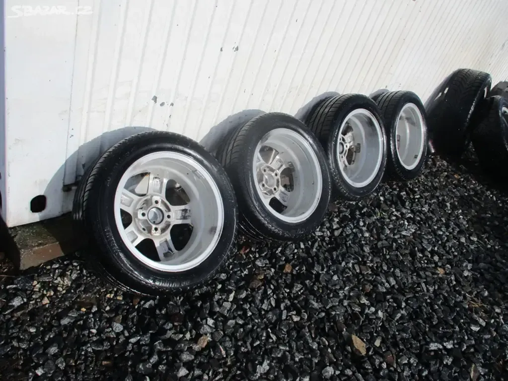 ALU kola 4x100 6,5x15 ET37 s pneu 205/55 R15 - 8