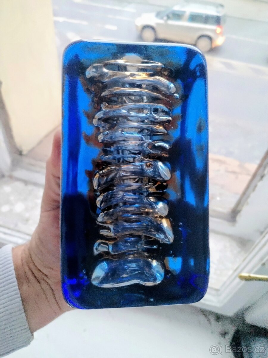 Váza Hutní sklo-František Vízner Škrdlovice vzor 6860/18 - 8