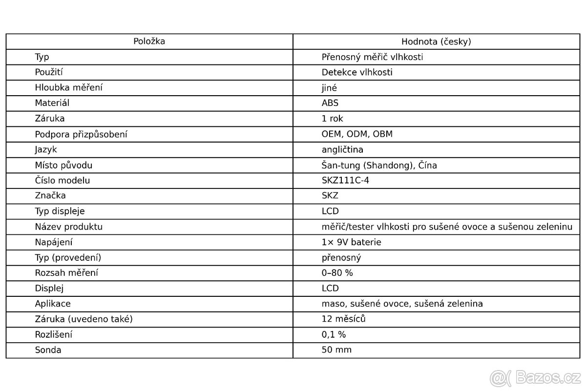 vlhkosti SKZ111C-4 - 8
