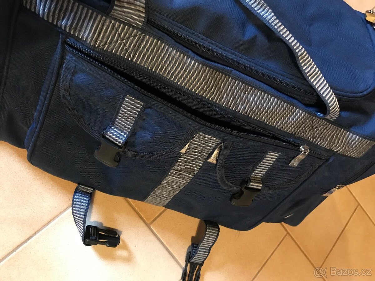 taška přes rameno modrá, kapsy - NOVÁ - 8