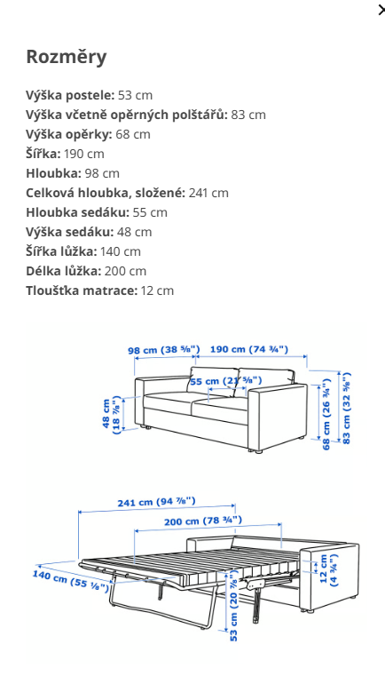 IKEA VIMLE - 2 místná rozkládací pohovka - 8