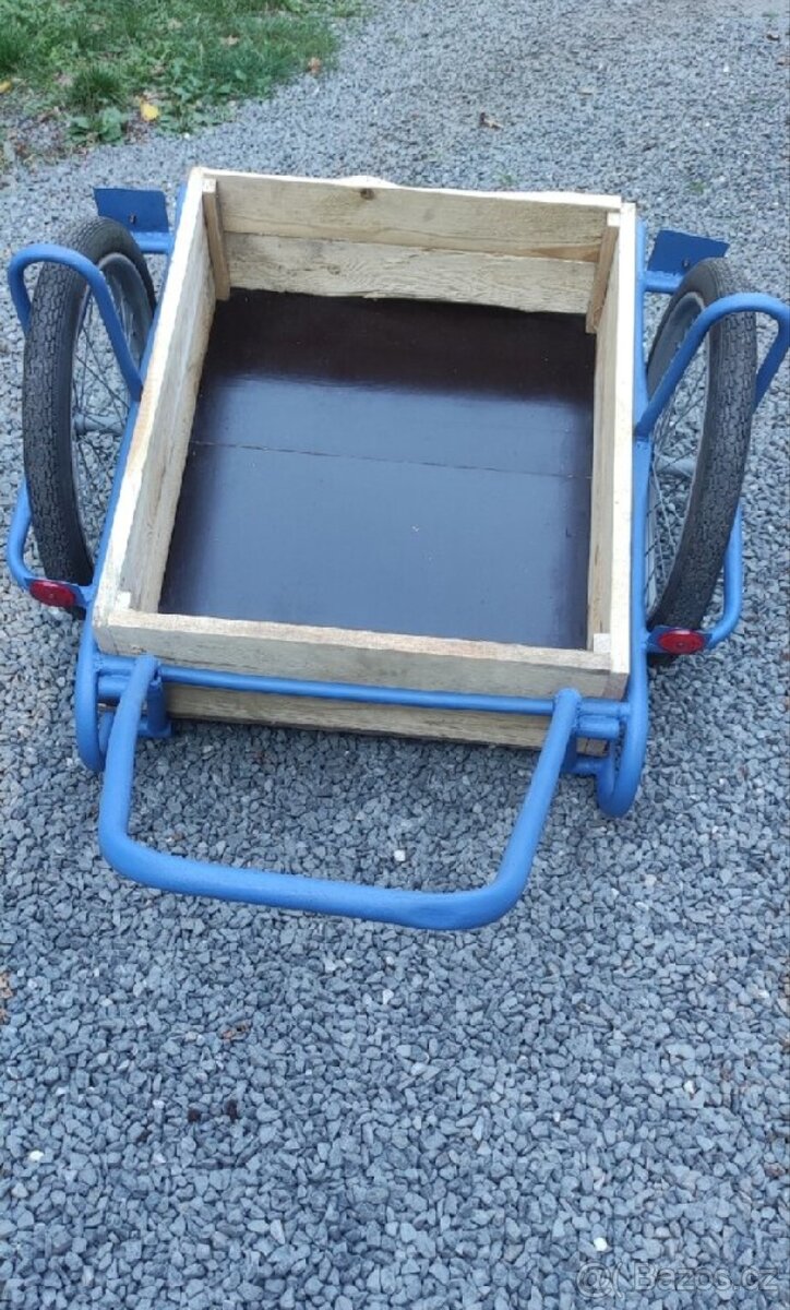 Ruční kára (dvoukolák) modrá barva, KOMPLETNÍ RENOVACE. - 8