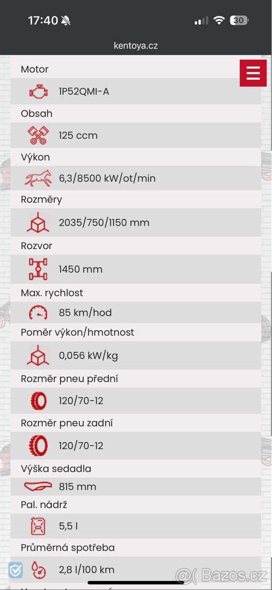 Kentoya Rush 125ccm - 8