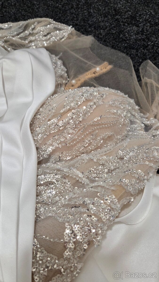Svatební šaty (velikost L) - 8