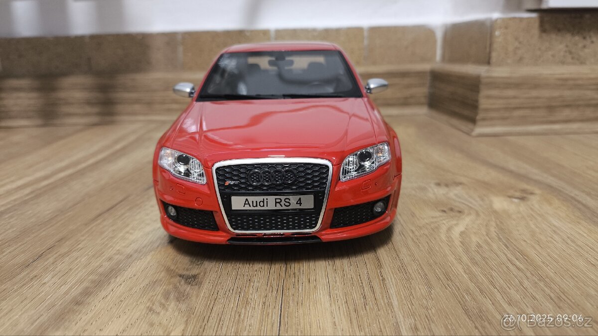 Model Audi RS4 (B7) Misano Red 2005 1:18 Otto Mobile - 8