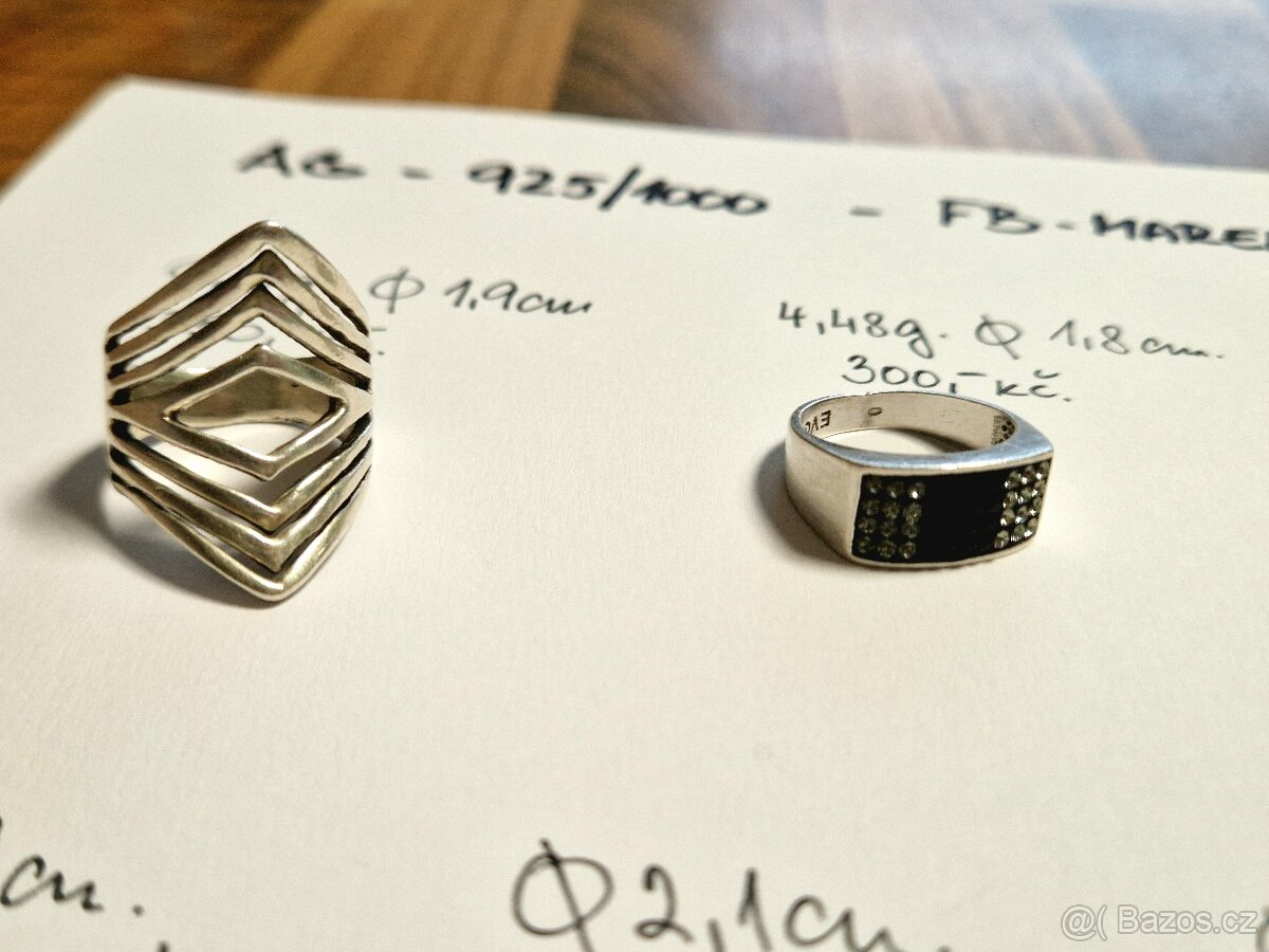 ⭐ Prodám stříbrné šperky 925/1000 – více kusů, různé druhy ⭐ - 8