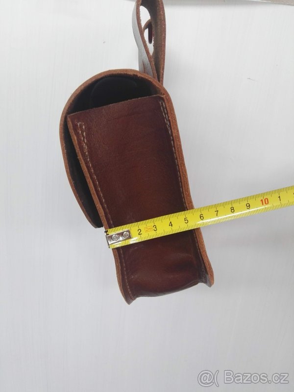 Podopasková kožená brašna, pravá kuže, kapsička, dokladovka - 8