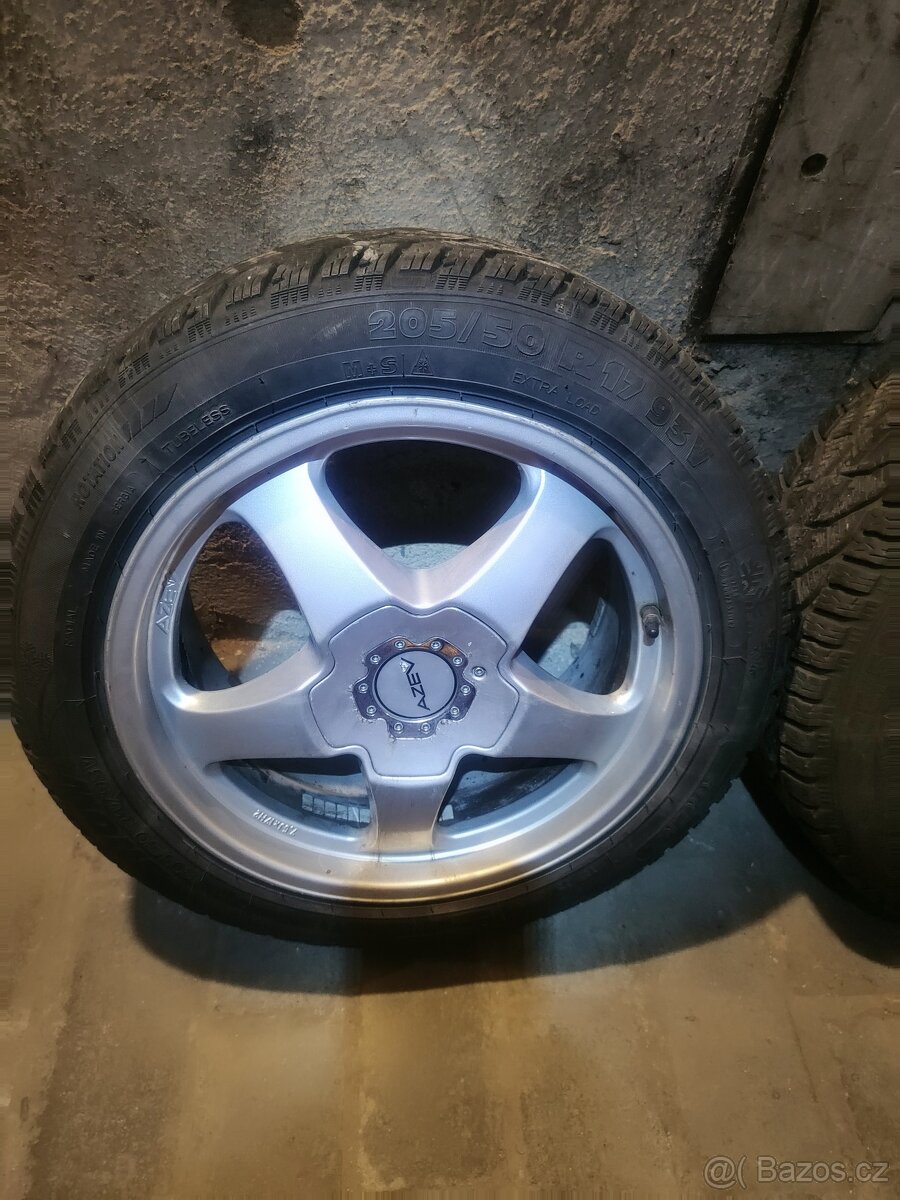 ALU kola 5x100,205/50/17-zimni pneu - 8