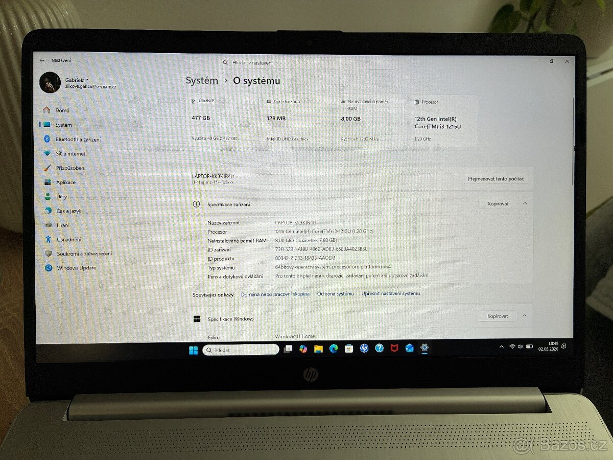 Prodám notebook HP ve skvělém stavu - 8