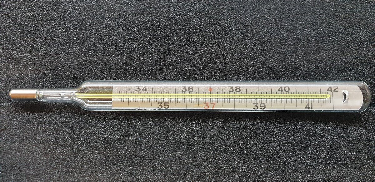 RTUŤOVÝ TEPLOMĚR LÉKAŘSKÝ NORMOVANÉ RETRO - 8