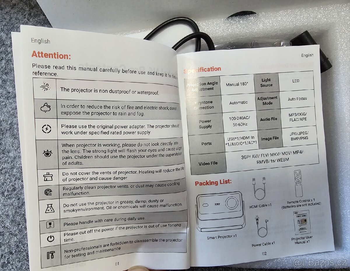 Projektor XGODY 4K, 1080P 700ANSI - 8