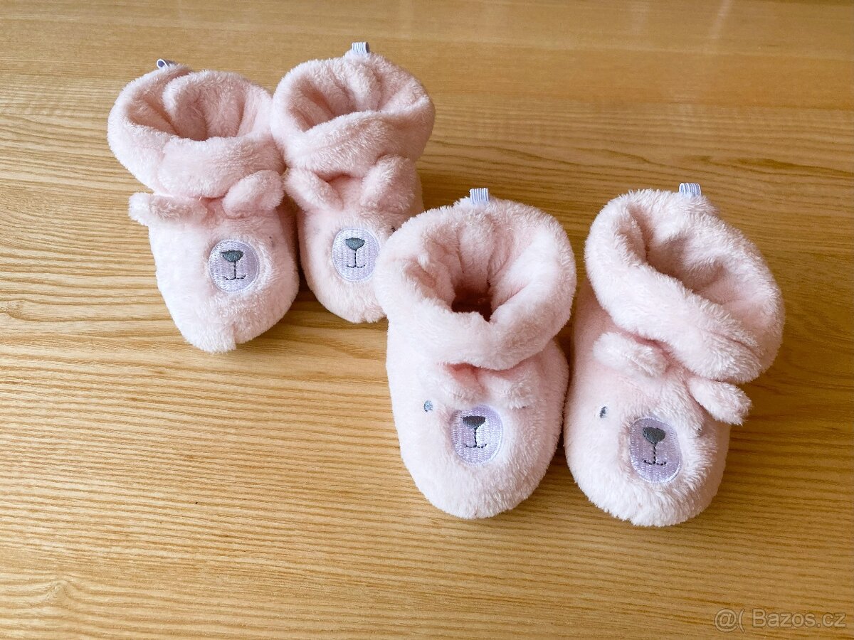 ESITO Softshellové capáčky Snow růžová/bílá; dvojčata - 8