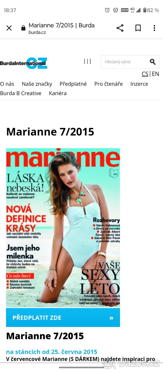 Zháňam časopisy Žena a Život, Marianne, Marie Claire Zdraví - 8