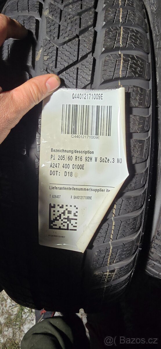 Nová zimní sada MB A (W177) ,pneu 205/60/16 - možnost zaslat - 8